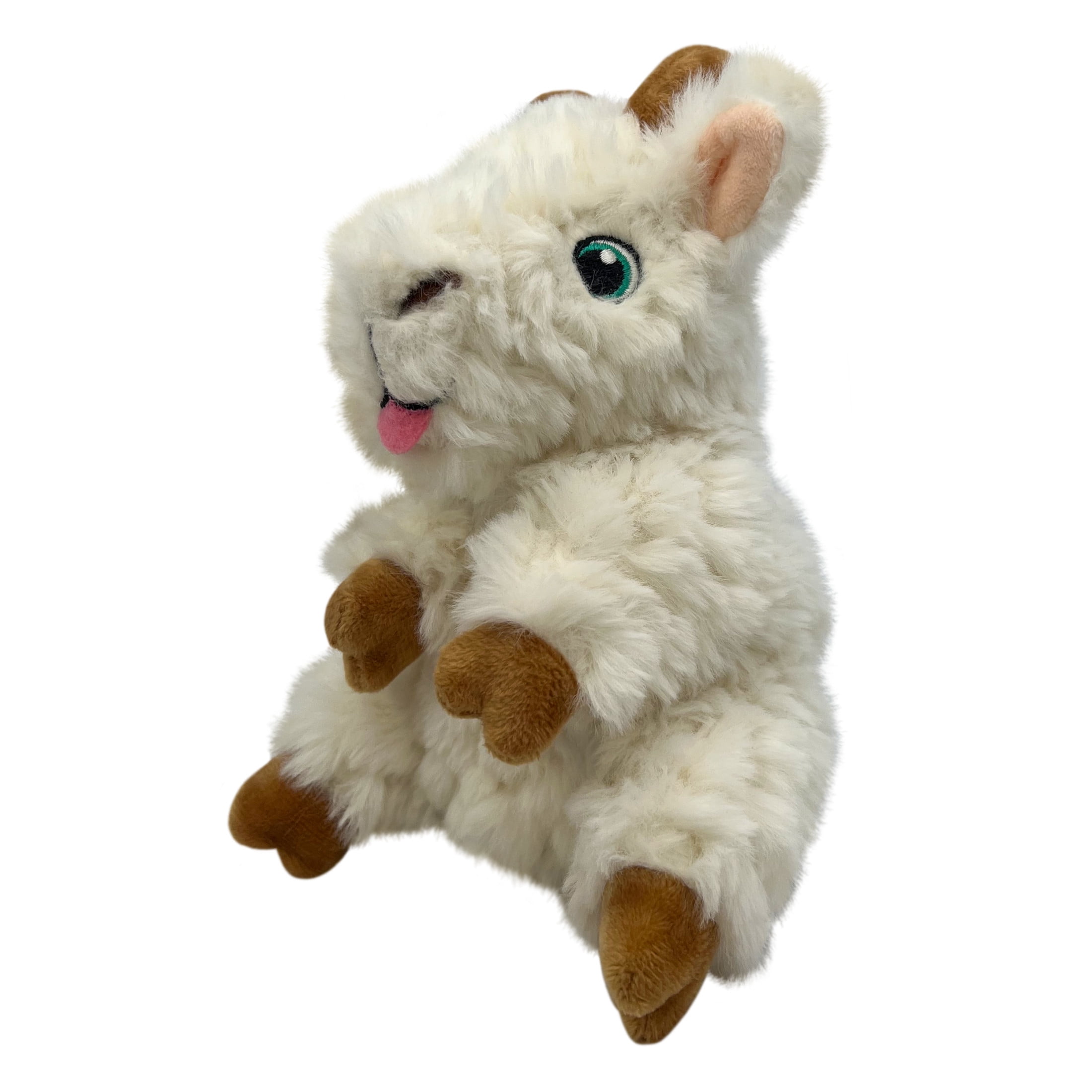 KONG® Comfort Tykes Fluffy Dog Toy, Removable Squeaker, Goat, Small