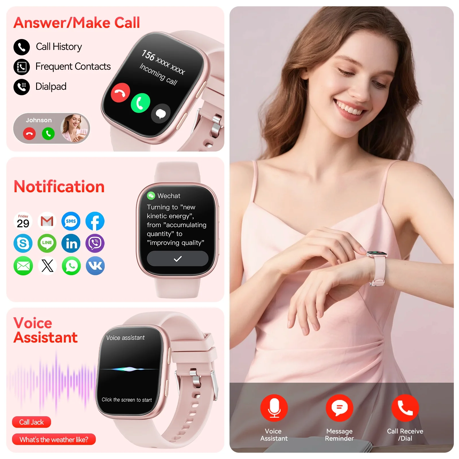Joautrial 1.85" HD Smart Watch with Bluetooth Calling photo 4