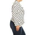 thumbnail image 2 of Women's Plus Size Casual Long Sleeves Open Front Polka Dot Blazer Jacket, 2 of 5