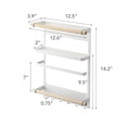 thumbnail image 6 of Yamazaki Home Magnetic Kitchen Organizer, White, Steel + Wood, Supports 8 pounds, Magnetic, No Assembly, 6 of 6