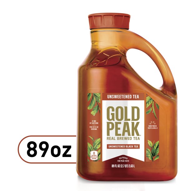 Gold Peak Unsweetened Black Iced Tea Drink 89 Fl Oz Walmart Com