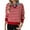 Red, variant on Karight Womens Striped Cable Knit Sweater Fall Long Sleeve Crew Neck Pullover Tops Winter Fashion Clothes Winter Outfits