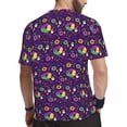thumbnail image 2 of Wukai Mardi Gras and Donuts Print Men's Short-Sleeved Mesh T-Shirt,Quick-Dry Short Sleeve Workout T-Shirt-Medium, 2 of 8