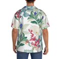 thumbnail image 7 of PAYOHTO Vintage Flowers and Plants Mens Hawaiian Casual Short-sleeved Shirt Tropical Summer Beach Button Down Shirts, 7 of 7