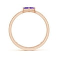thumbnail image 2 of ANGARA Natural 0.33 Ct. Amethyst Solitaire Stackable Ring in 14K Rose Gold for Women (Ring Size: 3), 2 of 9