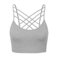thumbnail image 2 of KOGMO Women's Lightweight Seamless Triple Criss-Cross Front Bralette (No Pad), 2 of 5