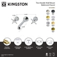 thumbnail image 4 of Kingston Brass KS7123BEX Essex Double-Handle 3-Hole Wall Mount Bathroom Faucet in Antique Brass, 4 of 5