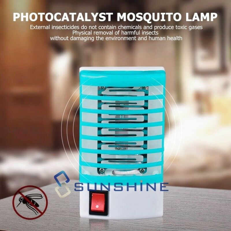 LED Electric Mosquito Fly Bug Insect Trap Zapper Killer Night Lamp Heart Shape 