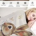 thumbnail image 3 of Chilfamy Rabbits Butterflies Flowers Cozy Blanket Soft Warm Throw Blanket for Travel Camping Lightweight All Seasons Super Soft Blanket 50x60in, 3 of 6