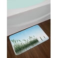thumbnail image 2 of Landscape Bath Mat, Scenery of a Lake Bushes Grass with Reflection Floral Art Image Print, Non-Slip Plush Mat Bathroom Kitchen Laundry Room Decor, 29.5 X 17.5 Inches, Pale Blue Jade Green, Ambesonne, 2 of 2