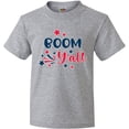 thumbnail image 3 of Inktastic 4th of July Boom Y'all with Red White and Blue Stars Youth T-Shirt, 3 of 5