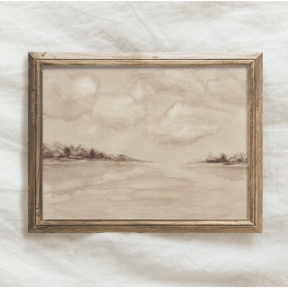 Warm Neutral Landscape, Warm Neutral Abstract Art, Minimal Landscape , Neutral Print Above Bed, Simple Abstract Neutral Art, Scenery UNFRAMED Poster, Wall Art for Decor, Present, 8x12