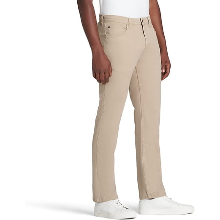 IZOD Men's Big & Tall Big and Tall Advantage Performance Flat Front Straight Fit Chino Pant, Cedarwood Khaki, 48W X 30L