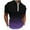 A085-Purple, variant on POTETI Polo Shirts for Men Casual Short Sleeve Collared Shirts Quarter Zip Gradient Color Loose Tops