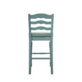 thumbnail image 3 of Riverbay Furniture 30" Transitional Wood & Fabric Bar Stool in Blue/Cream, 3 of 10