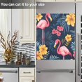 thumbnail image 3 of Yayeee Magnetic Dishwasher Cover for The Front Decoration Home Kitchen Machine Sticker Protector, Red Floral Flamingo, 3 of 6