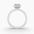 thumbnail image 2 of SOLITAIRE JEWELS 10k White Gold 1TCW Radiant Cut Halo Diamond Engagement Ring, 2 of 4