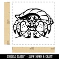 thumbnail image 2 of Happy Hermit Crab Self-Inking Rubber Stamp Ink Stamper - Red Ink - Small 1 Inch, 2 of 7
