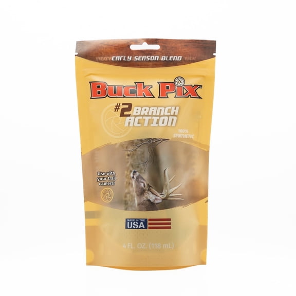 Buck Fever Branch Action Scent (4 oz), Syntheticly Formulated Whitetail, Mule Deer Attractant - Non-Spoiling Synthetic Deer Scent for Outdoor Trail Camera - Early Season Mature Buck Hunting Scents