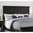 thumbnail image 2 of California King Size Bed Black Color Bedroom Furniture 1pc Bedframe Rectangular Pattern HB FB panel, 2 of 4
