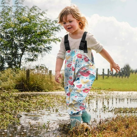 

Hunpta Toddler Kids Boys Girls Rain Dungarees Waterproof Mud Jumpsuit Polyester Blend Rain Pants