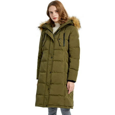 Orolay Women's Down Jacket Winter Long Coat Windproof Puffer Jacket ...