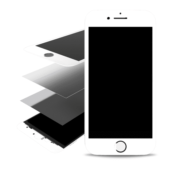 Replacement 4 in 1 (Front Glass   Frame   Polarizer   OCA Pre-Installed) Compatible For iPhone 6S Plus (2 Pack) (White)