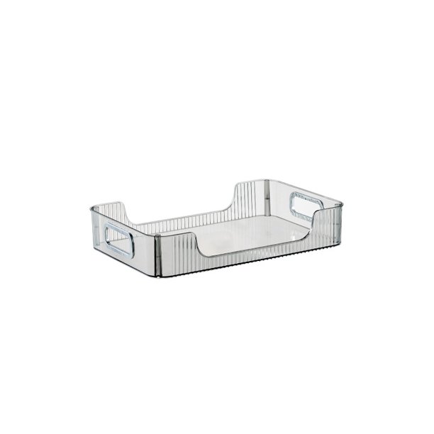 Estante de almacenamiento de escritorio, estante de almacenamiento de tres capas transparente para mascotas para el hogar, mesa de almacenamiento de cosméticos para baño y dormitorio japonés