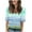 Light Blue, variant on Raeneomay Tunic Tops for Women 2024 Women's Fashion Tees Casual V-Neck Loose Cute T Shirt 1/2 Sleeve Ladies Top