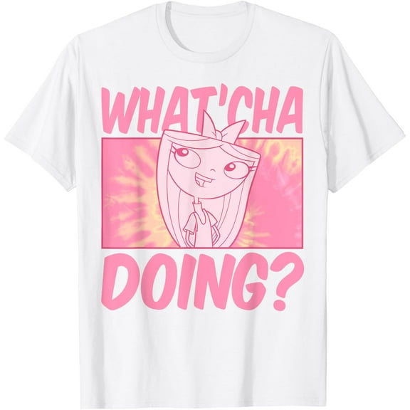 Phineas And Ferb T-shirt Whatcha Doing T-Shirt Cotton Short Sleeve Crew Neck Soft T-shirt