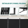 thumbnail image 7 of PayLessHere 3 Panel Folding Privacy Screen, 6 Ft Portable Room Divider for Separating Spaces,102" W x 70" H Freestanding Partition Room Panel,Black, 7 of 7