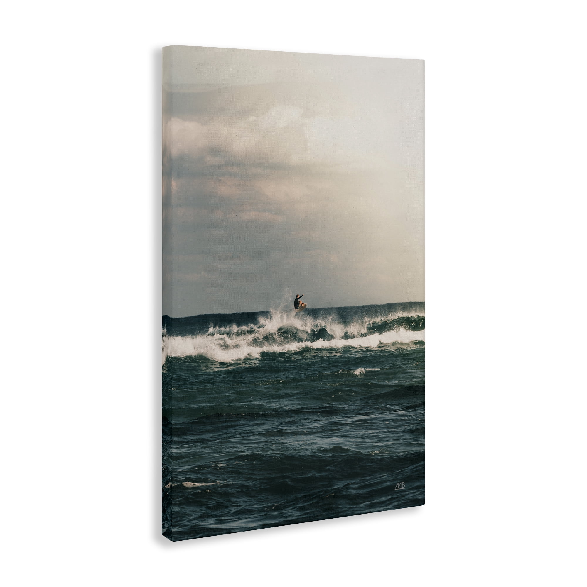 Stupell Industries Ride The Tide Surfer Nautical & Beach Photography Wrapped Canvas Art Print Wall Art, 20 x 30