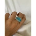 thumbnail image 2 of Carillon Neon Apatite Ring, Gemstone Cluster 0.32 ct 925 Sterling Silver Ring for Women, Ring Size : 5, 2 of 4