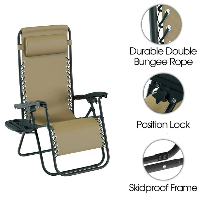 Lavish home folding zero gravity steel outdoor lounge chairs deals
