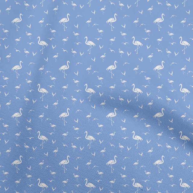 oneOone Velvet Medium Purple Fabric Flamingo Sewing Material Print Fabric By The Yard 58 Inch Wide