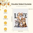 thumbnail image 2 of Garden Cat Yard Flag 28x40 Inch Washable Fluffy Cat Kitten Cartoon Style Garden Flags Durable Cute Cat Chic Garden Flag Decoration for Farmhouse Garden Front Door Lawn Porch, 2 of 6