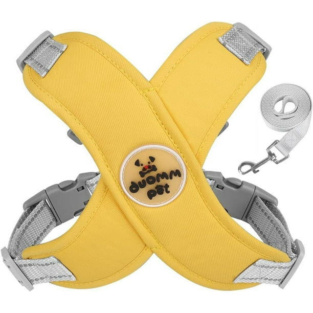 No Pull Dog Harness and Leash Set for Large Breeds Head Over No Slip Pet Service Vest Harness with Matching Leash Yellow Large Walmart