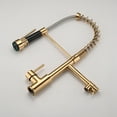thumbnail image 6 of Izzovium Commercial Pull Down Kitchen Sink Faucet Single Handle, 20.47" High Arc Stainless Steel Faucet with Pot Filler, Polished Golden, 1.8GPM Flow Rate, 6 of 10