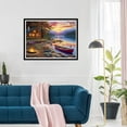 thumbnail image 3 of DIY 5D Diamond Painting Kit (For Adults) Diamond Painting "Sunset Lake Cabin Boat" - Full Diamond Crystal Rhinestone Embroidery Craft Kit, Can Be Used As Gift, Wall Decoration, 3 of 7
