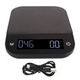 thumbnail image 1 of Electric Kitchen Food Scale English Version Peeling PC Function Waterproof Timing Flat Coffee Weighing Scale 3kg/0.1g, 1 of 16