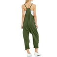 thumbnail image 4 of TrendOFT Jumpsuits For Women Casual Summer Solid Loose Pocket Spaghetti Strap Wide Leg Womens Overalls Rompers Green S, 4 of 5