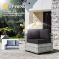 thumbnail image 6 of Pakunoda 14 Pcs Patio Outdoor Cushion Covers Replacement Slipcovers with Zipper Non-Slip for Garden Furniture Sofa Chair 3 Size Protector, Cover Only, Grey, 6 of 6