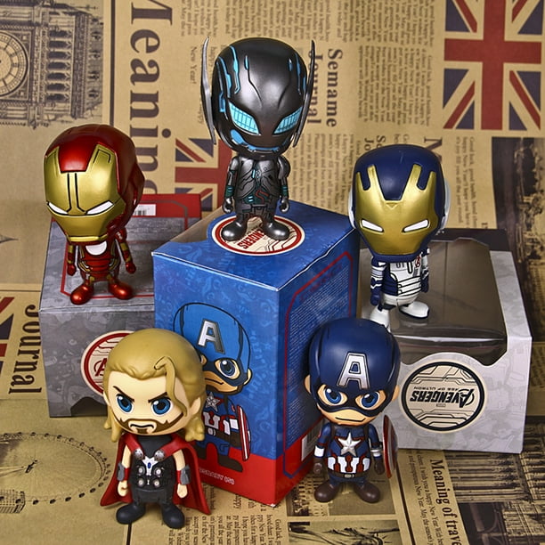 5 piezas superhéroe vengadores Iron Man Capitán América figuras de juguete colección Set-292705 Likrtyny juguetes de los niños