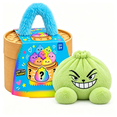 thumbnail image 3 of Cute Green Bao Bun Dumpling Plush with Steamer Box, Soft Squeezable Stuffed Dumpling Toy with Embroidered Face, Anxiety Relief Fidget Plushie for Office Desk Home Decor Novelty Gift, 3 of 7