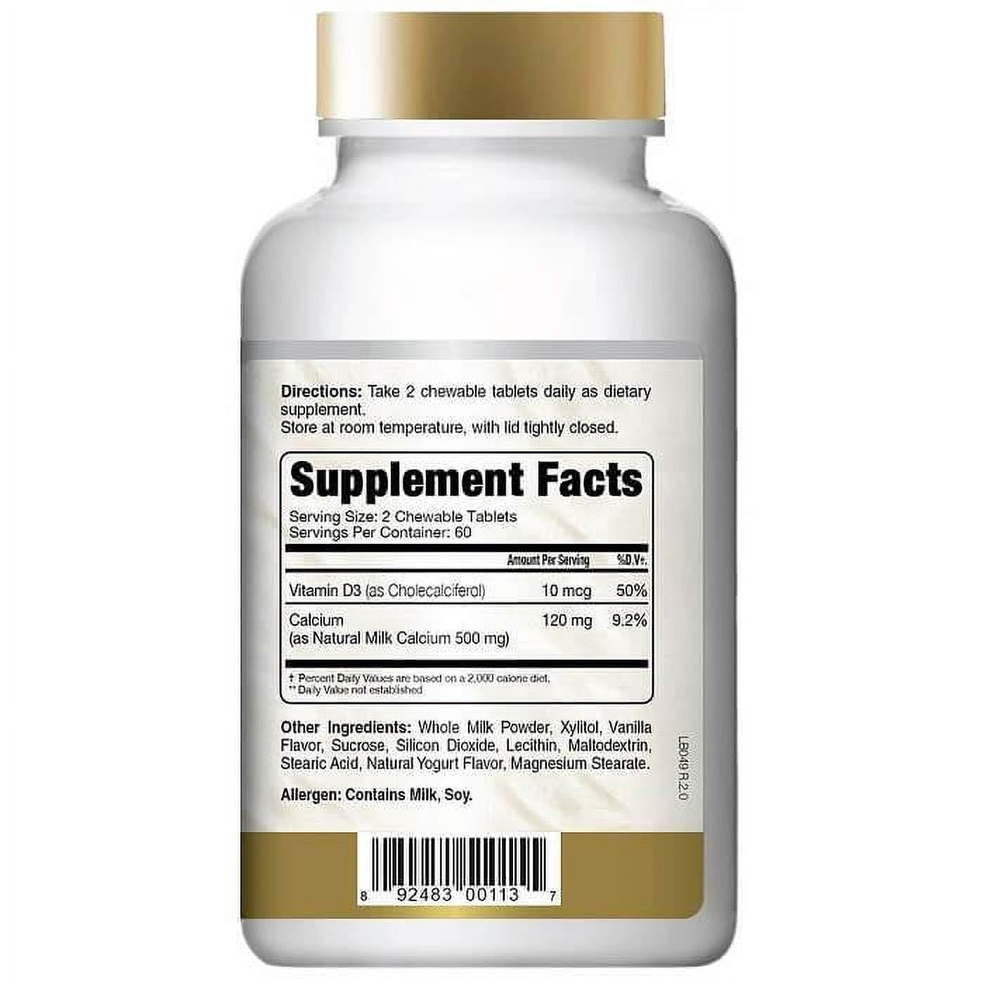 Mil-Gel Milk Calcium (120 Chewable Tablets)