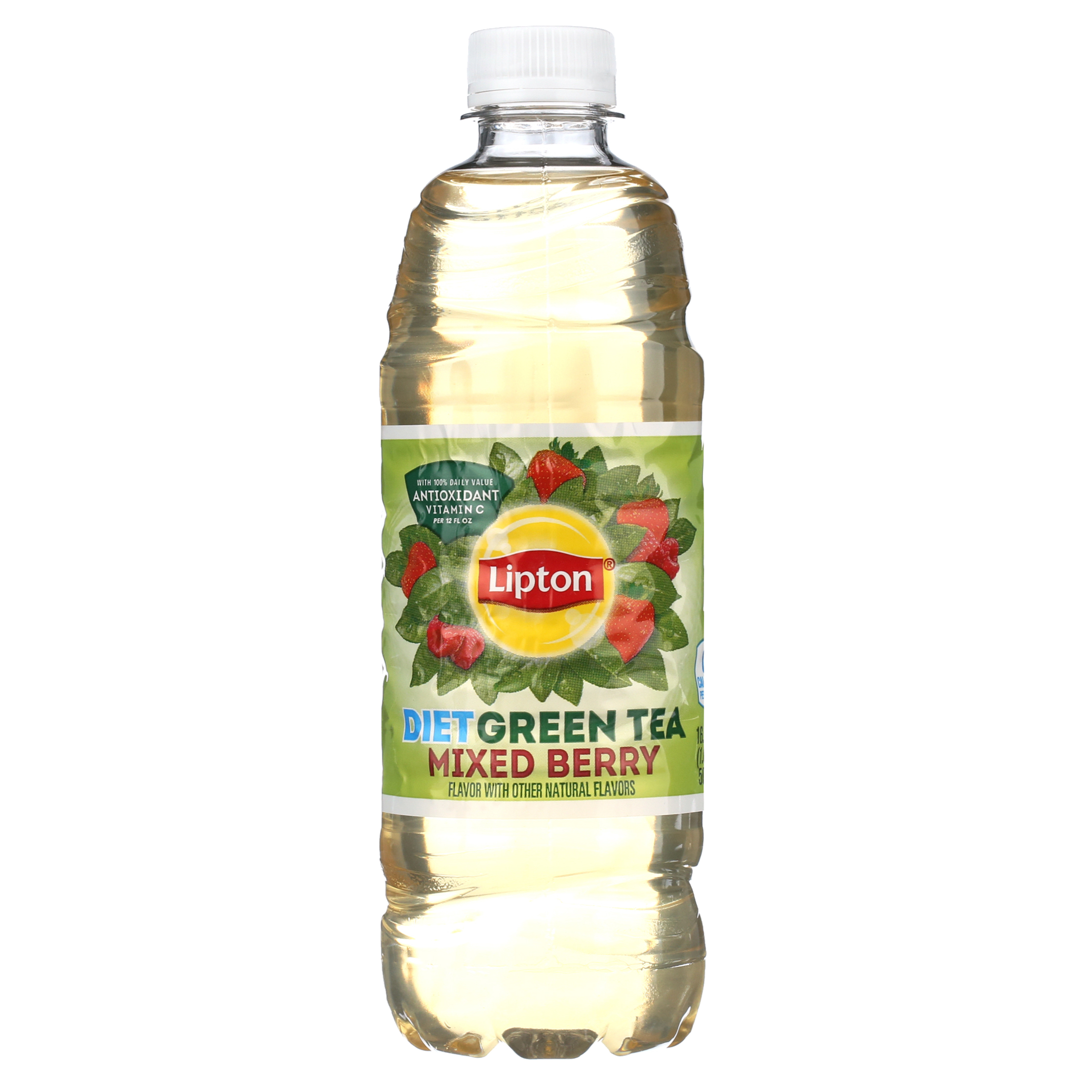 Lipton Diet Green Tea Mixed Berry Iced Tea, 16.9 fl oz, 12 Pack Bottles