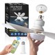 thumbnail image 1 of Ventilador de techo con luz y control remoto, 40W E26/E27 ventilador con luz led de techo, ventilux de techo moderno inteligente, 3000K-6500K/luminosidad regulable y 3 velocidades (20,5 pulgadas), 1 of 7