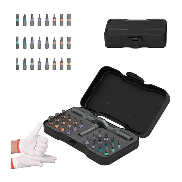 Portable Precision Ratchet Screwdriver Set Multi-Purpose Repair Tool Kit for Home Improvement