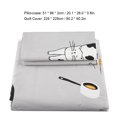 thumbnail image 3 of Juego de funda de edredón y funda de almohada con estampado de algodón 100% natural (EE. UU.-Queen), 3 of 8