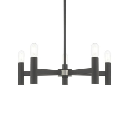 

Livex Lighting 51135 Copenhagen 5 Light 25 Wide Chandelier - Grey